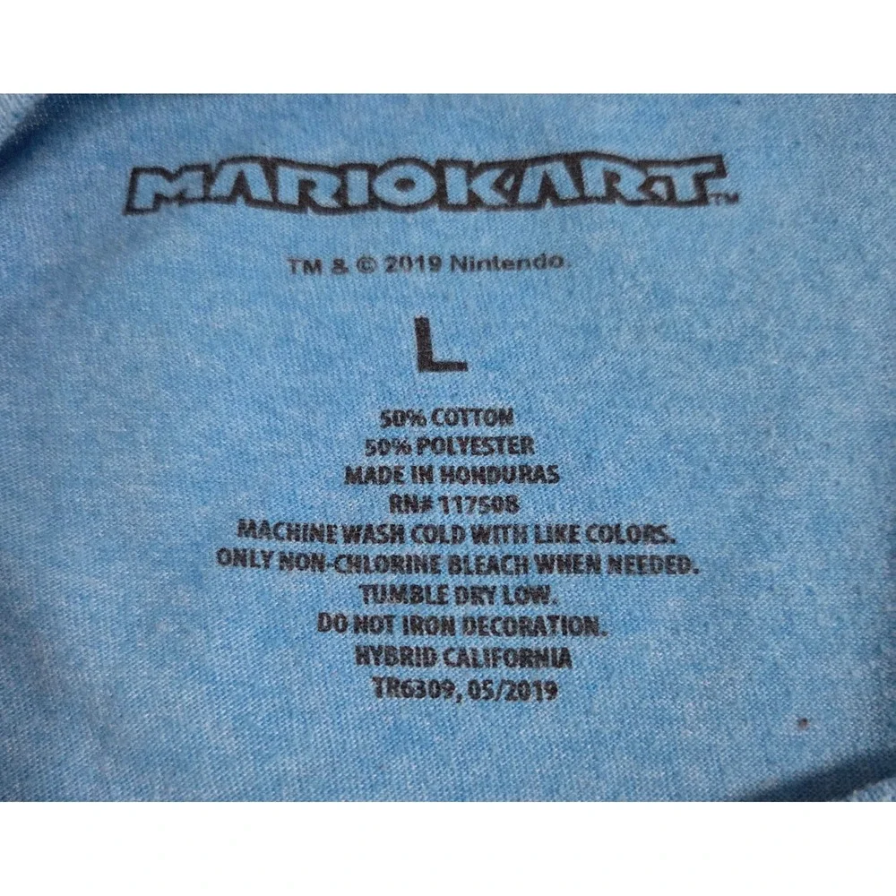 Nintendo Mario Kart Race Ya Boys Blue Graphic short sleeve T-Shirt Kids Large